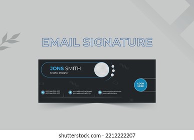 
Corporate Colorful Email Signature Template. Geometric vector Layout Design. Business Collection envelopment.