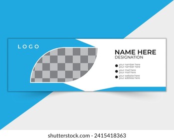 Corporate Colorful Email Signatures Template Vector Design. Professional and Modern Email Signature
