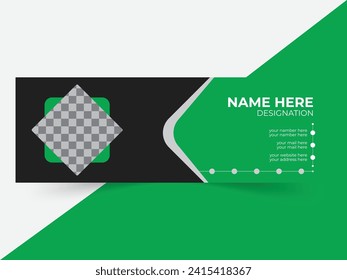 Corporate Colorful Email Signatures Template Vector Design. Professional and Modern Email Signature
