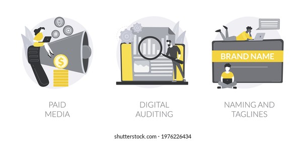 Corporate communication abstract concept vector illustrations.