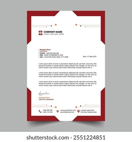 corporate communication letterhead design template