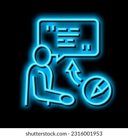 corporate communications copywriting neon light sign vector. corporate communications copywriting illustration