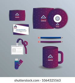 corporate company advertising set elements