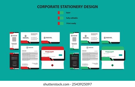 empresa corporativa Marca diseño estacionario