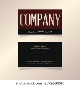 corporate company horizontal business card