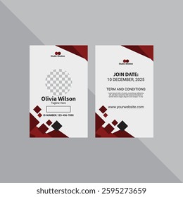 Corporate company id card design template