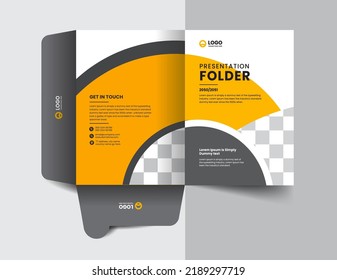 Corporate Company Presentation Folder Layout Concept Stock Vector ...