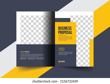 Corporate company profile brochure annual report booklet proposal cover page layout concept design