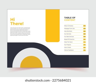 corporate company profile brochure template design, Business brochure design, multipage template layout design, Brochure template layout design for company profile, post vector, yellow, black