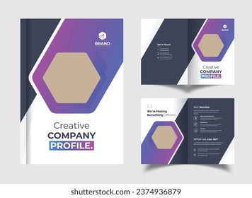 Corporate Company Profile Brochure Template Design, 4 Page Brochure Design