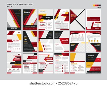 diseño de Plantilla de folletos de perfil de empresa corporativa, Plantilla de Catálogo de 16 Páginas, Diseño de Catálogo de Perfil, Diseño de catálogo Layout NO 4