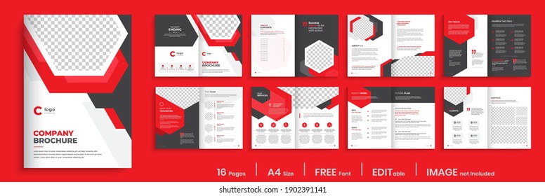 Corporate company profile template layout design, professional business brochure design