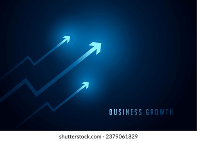 corporate company shiny growth arrow showing economy trend vector 
