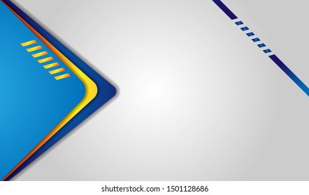 Corporate concept colofful contrast background. Vector graphic design. Blue and yellow contrast abstract technology background. Vector corporate design.