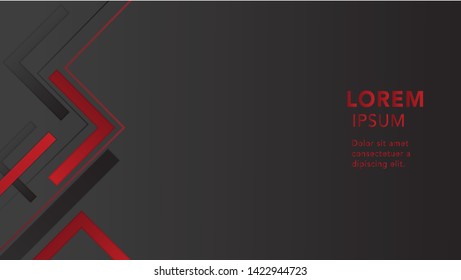 Corporate concept red black grey contrast background. Vector graphic design. Red and black contrast abstract technology background. Vector corporate design.