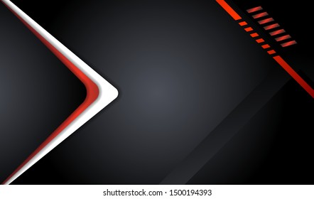 Corporate concept red black grey contrast background. Vector graphic design. Red and black contrast abstract technology background. Vector corporate design.