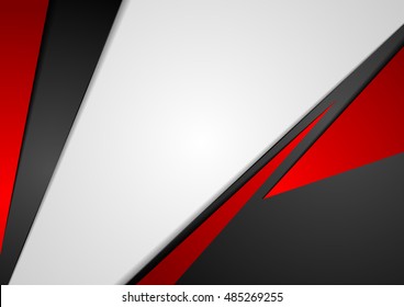 Corporate concept red black grey contrast background. Vector abstract graphic design