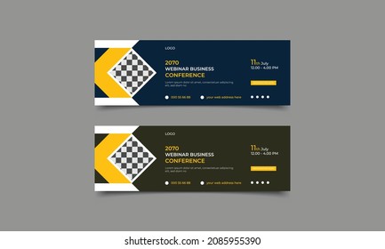 Corporate conference social media cover template design..eps