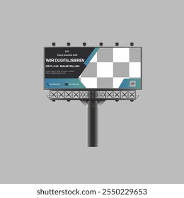 Modelo de projeto de outdoor de construção corporativa 