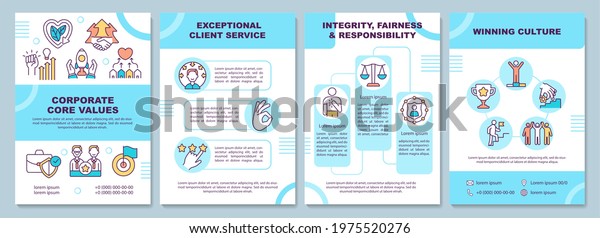 Corporate Core Values Brochure Template Exceptional Stock Vector ...