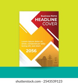 capa corporativa, design de capa de relatório de negócios, design de capa, design geométrico, design bauhaus, brochura, folheto, promoção de negócios, modelo de negócios de relatório anual