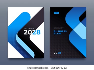 Corporate Cover Design A4 Template. Business Template, Brochure, Annual Report, Magazine, Poster, Presentation, Portfolio, Flyer, Proposal, Banner, Website, Vector Illustration, Blue and Black.