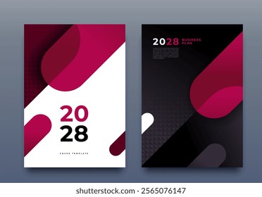 Corporate Cover Design A4 Template. Business Template, Brochure, Annual Report, Magazine, Poster, Presentation, Portfolio, Flyer, Proposal, Banner, Website, Vector Illustration, Red and Black.