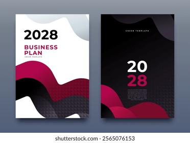 Corporate Cover Design A4 Template. Business Template, Brochure, Annual Report, Magazine, Poster, Presentation, Portfolio, Flyer, Proposal, Banner, Website, Vector Illustration, Red and Black.