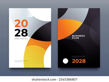 Corporate Cover Design A4 Template. Business Template, Brochure, Annual Report, Magazine, Poster, Presentation, Portfolio, Flyer, Proposal, Banner, Website, Vector Illustration, Yellow and Black.