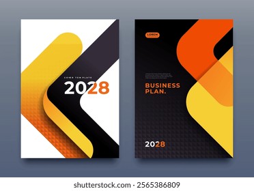 Corporate Cover Design A4 Template. Business Template, Brochure, Annual Report, Magazine, Poster, Presentation, Portfolio, Flyer, Proposal, Banner, Website, Vector Illustration, Yellow and Black.