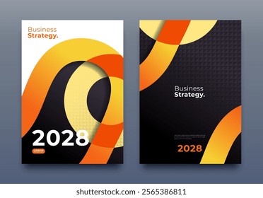 Corporate Cover Design A4 Template. Business Template, Brochure, Annual Report, Magazine, Poster, Presentation, Portfolio, Flyer, Proposal, Banner, Website, Vector Illustration, Yellow and Black.