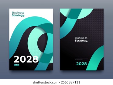 Corporate Cover Design A4 Template. Business Template, Brochure, Annual Report, Magazine, Poster, Presentation, Portfolio, Flyer, Proposal, Banner, Website, Vector Illustration, Green and Black.