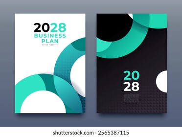 Corporate Cover Design A4 Template. Business Template, Brochure, Annual Report, Magazine, Poster, Presentation, Portfolio, Flyer, Proposal, Banner, Website, Vector Illustration, Green and Black.