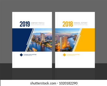 Corporate cover design for annual report and company profile, magazine, flyer or booklet. Business brochure template layout. A4 cover vector EPS-10 sample image with Gradient Mesh.