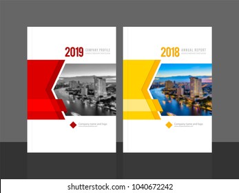 Corporate cover design for annual report and company profile, magazine, flyer or booklet. Business brochure template layout. A4 cover vector EPS-10 sample image with Gradient Mesh.