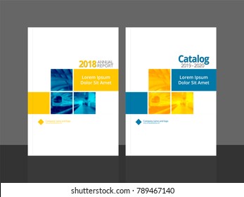 Corporate cover design for annual report and business catalog, magazine, flyer or booklet. Brochure template layout. A4 cover vector EPS-10 sample image with Gradient Mesh.