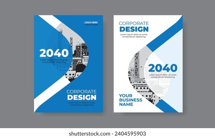 Plantilla de diseño de portada corporativa en A4, informe anual, cartel, presentación corporativa, portada de revista