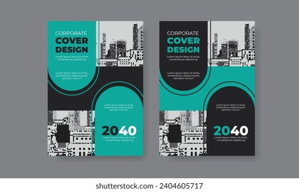 Plantilla de diseño de portada corporativa en A4, informe anual, cartel, presentación corporativa, portada de revista