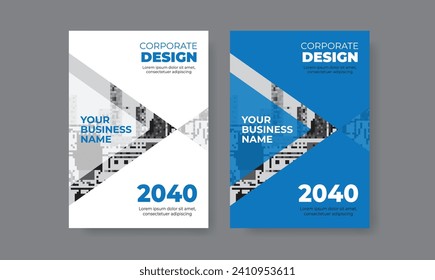 Plantilla de diseño de portada corporativa en A4, informe anual, cartel, presentación corporativa, portada de revista