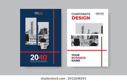 Corporate Cover Design-Vorlage in A4-Größe, Jahresbericht, Poster, Corporate Präsentation, Titelblatt, Vektorgrafik-Design-Vorlage