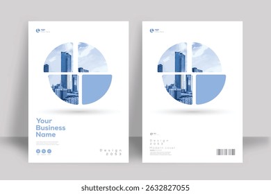 Modelo de design de capa corporativa em A4. Pode adaptar-se ao folheto, folheto, relatório anual, revista, apresentação, banner, cartaz
