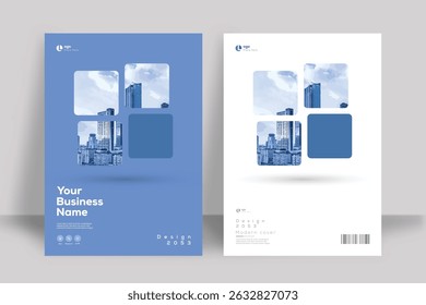 Modelo de design de capa corporativa em A4. Pode adaptar-se ao folheto, folheto, relatório anual, revista, apresentação, banner, cartaz