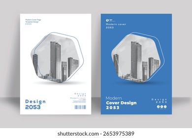 Corporate Cover Design Vorlage in A4. Kann verwendet werden, um Broschüre, Geschäftsbericht, Magazin, Flyer, Poster
