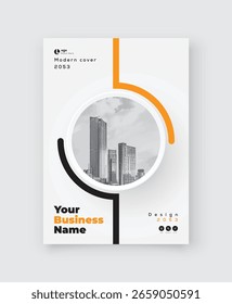 Plantilla de diseño de cubierta Corporativa en A4. Puede ser utilizado para folleto, informe anual, revista, volante, cartel