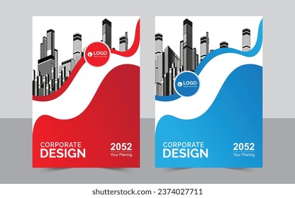 Plantilla de diseño de portada corporativa. Se Puede Adaptar. Folleto, Volante, Informe Anual, Folleto.