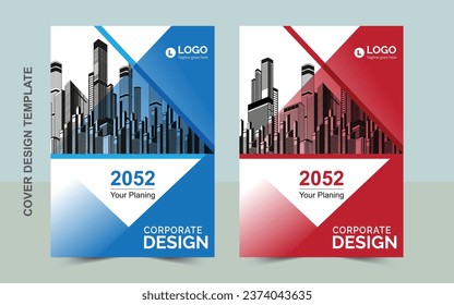 Plantilla de diseño de portada corporativa. Se Puede Adaptar. Folleto, Volante, Informe Anual, Folleto.