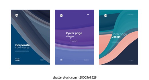 Plantilla de diseño de portada corporativa. Resumen La imagen geométrica vertical A4 se puede usar para el folleto, presentación de negocios, informe anual, revista, volante, póster, portafolio.