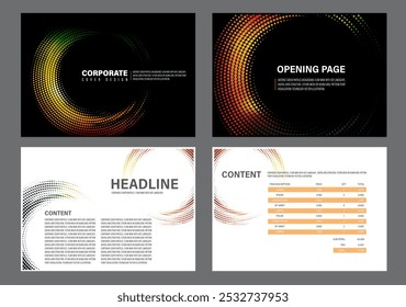 Corporate Cover particle. Flow wave with dot landscape. Digital data structure. Future mesh or sound grid. Pattern point visualization. Annual report