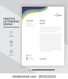 Corporate Creative A4 Letterhead Template Abstract Design