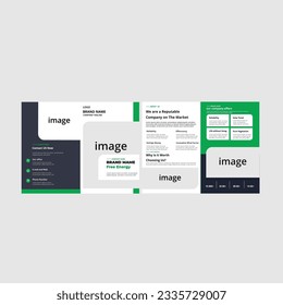 Corporate creative bi fold design